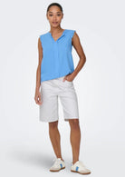 Only Bermuda Donna Sonny Bianco Denim 15256709 White ONLY 