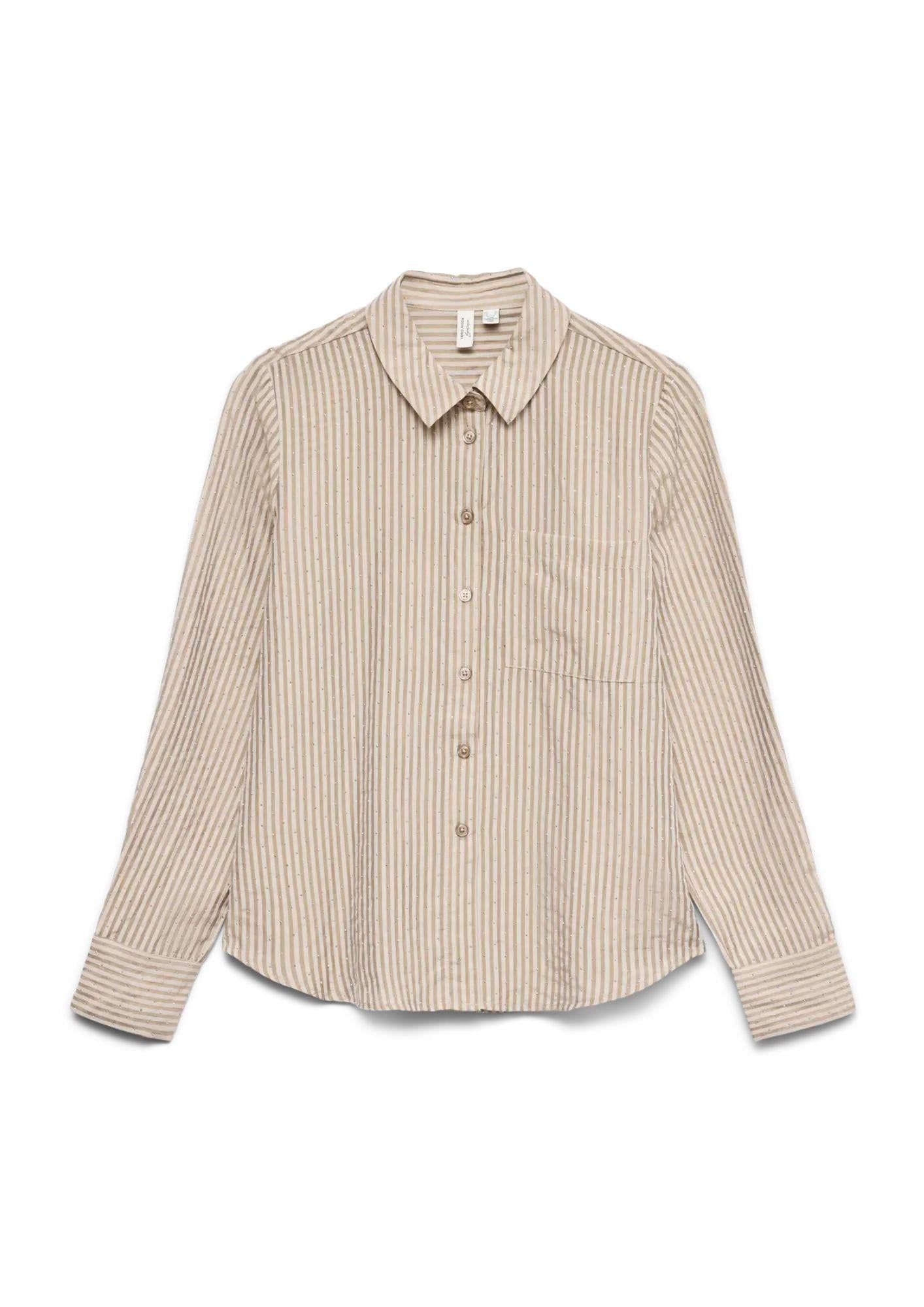 Vero Moda Camicia Donna Imara Beige 10338157 Birch SILVER MINK VERO MODA 