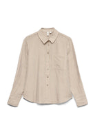Vero Moda Camicia Donna Imara Beige 10338157 Birch SILVER MINK VERO MODA 