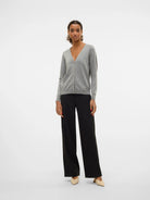 Vero Moda VMSILJE Cardigan in Maglia Donna Medium Grey Melange 10320456 Medium Grey Melange VERO MODA 