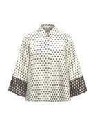 Emme Marella Camicia Donna Emmsevero Bianco Burro con Rombi 2615111241200 007 EMME MARELLA 
