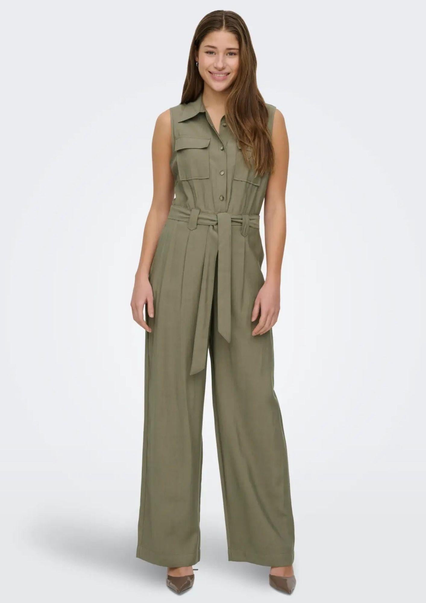 Only Tuta Donna Tila Verde 15367397 Stone Gray ONLY 