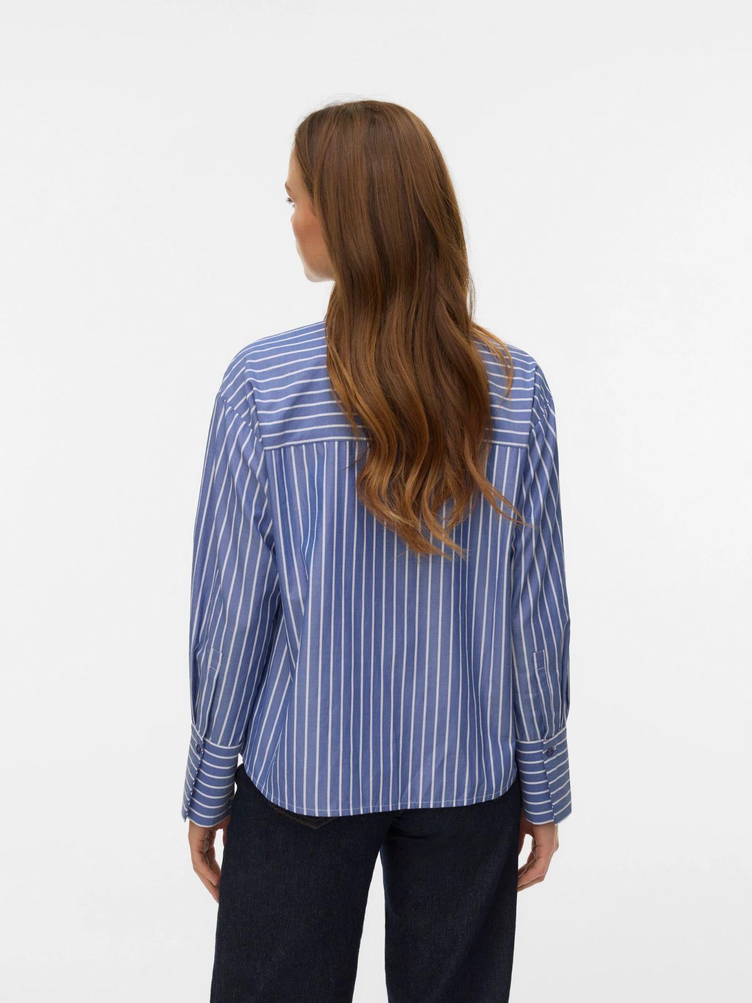 Vero Moda Camicia Donna Dark Denim VMIslunn 10342449 Dark Denim Snow white VERO MODA 