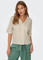 Only Camicia Donna Bruxelles Grigio Luna 15314215 Moonbeam ONLY 
