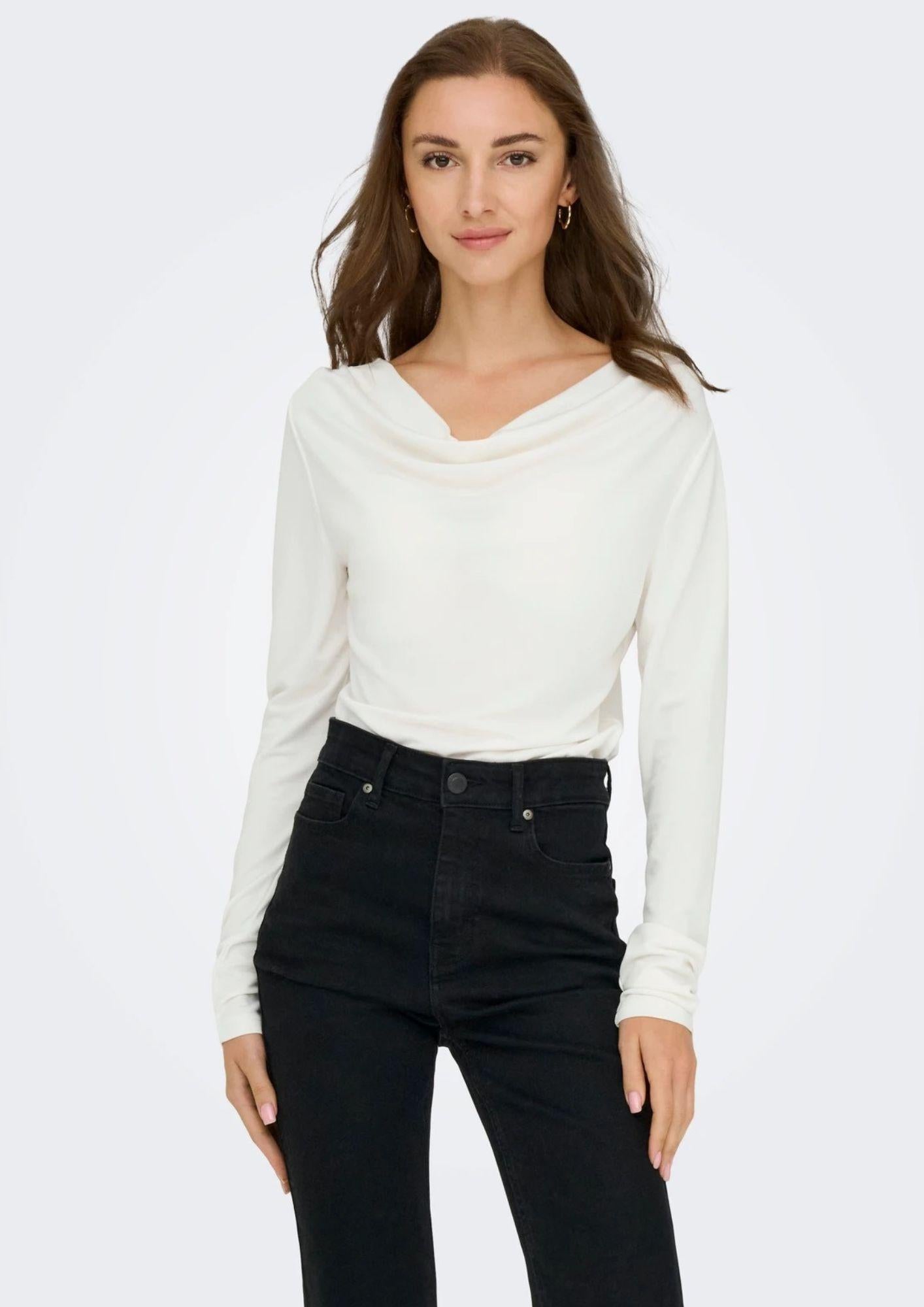 Jacqueline De Yong Maglia Donna Ester Bianca 15359915 Cloud Dancer JACQUELINE DE YONG 