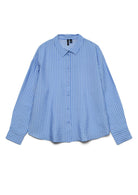 Vero Moda Camicia Donna Kaja Blue Sandra Linee Bianche 10340687 Vista Blue Sandra VERO MODA 