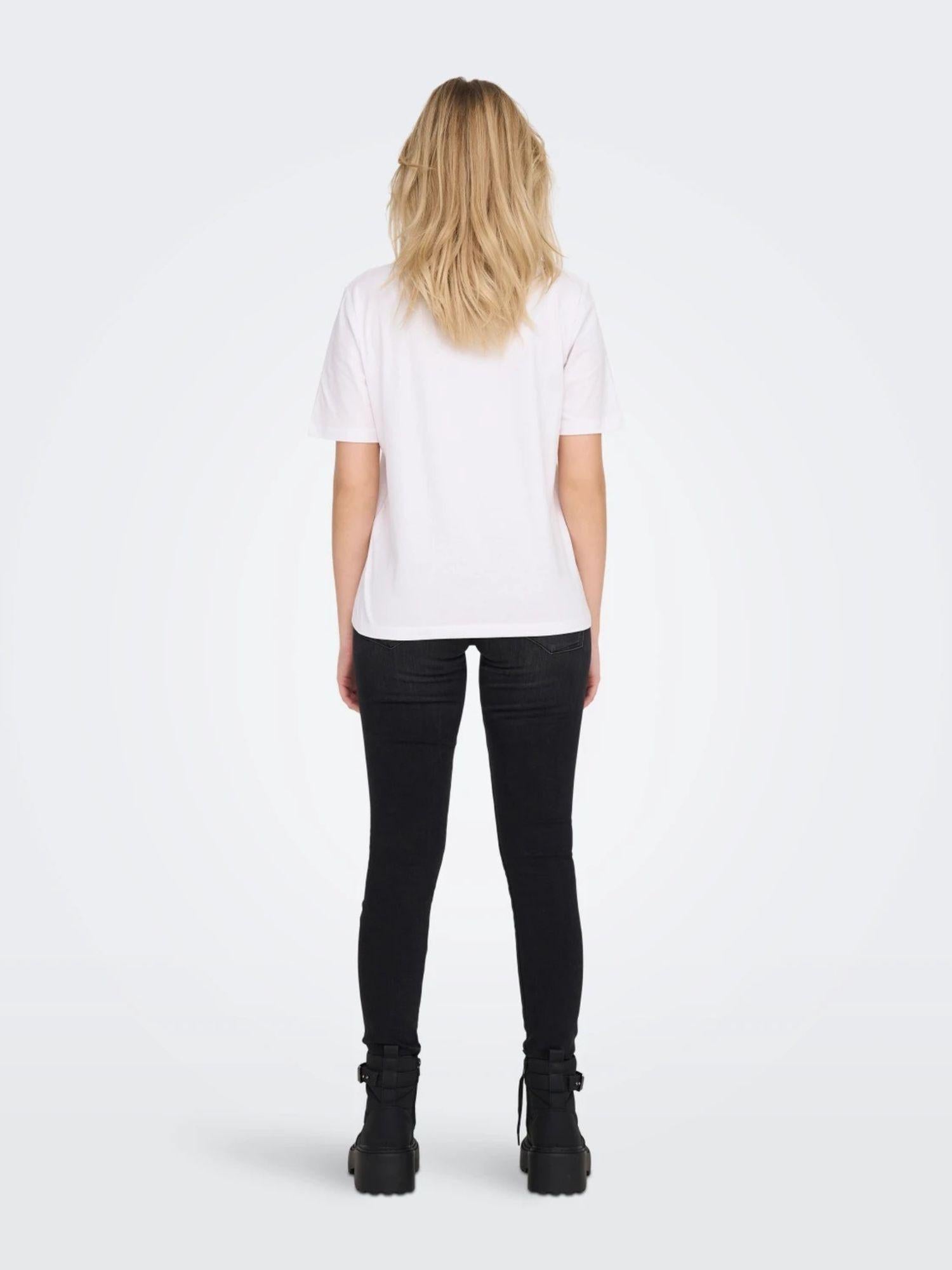 Only T-Shirt Donna Bianco Onlonly 15270390 White ONLY 
