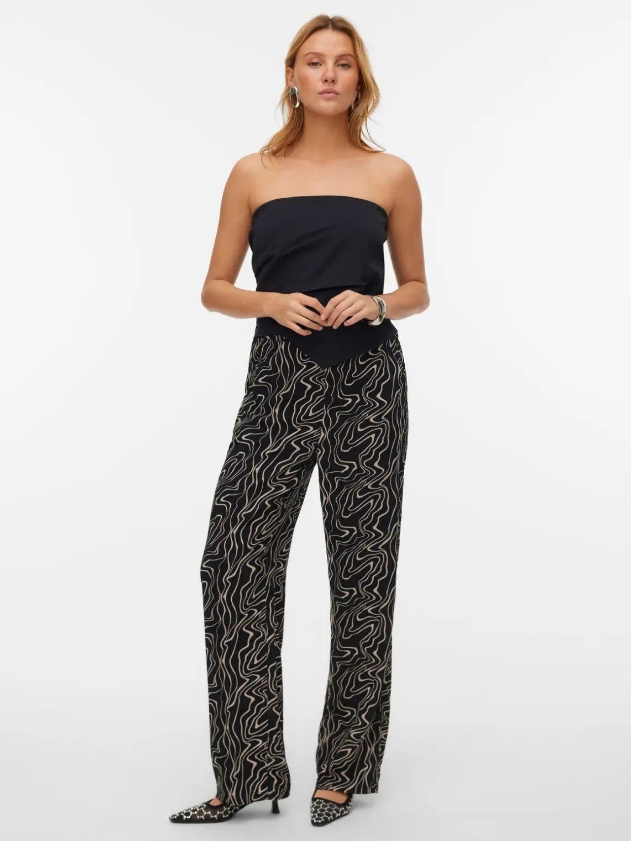 Vero Moda Pantalone Donna Easy Nero Dana 10297357 Black Dana VERO MODA 