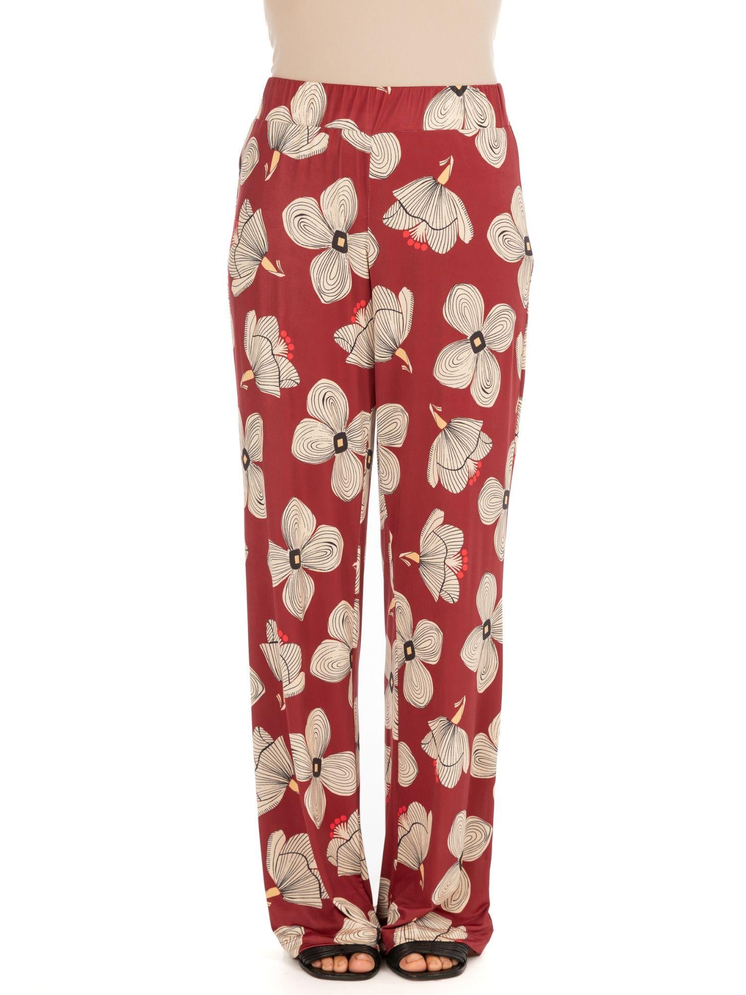 Diana Gallesi Pantalone Donna Fondo Rosso India P803R008967N 01 DIANA GALLESI 