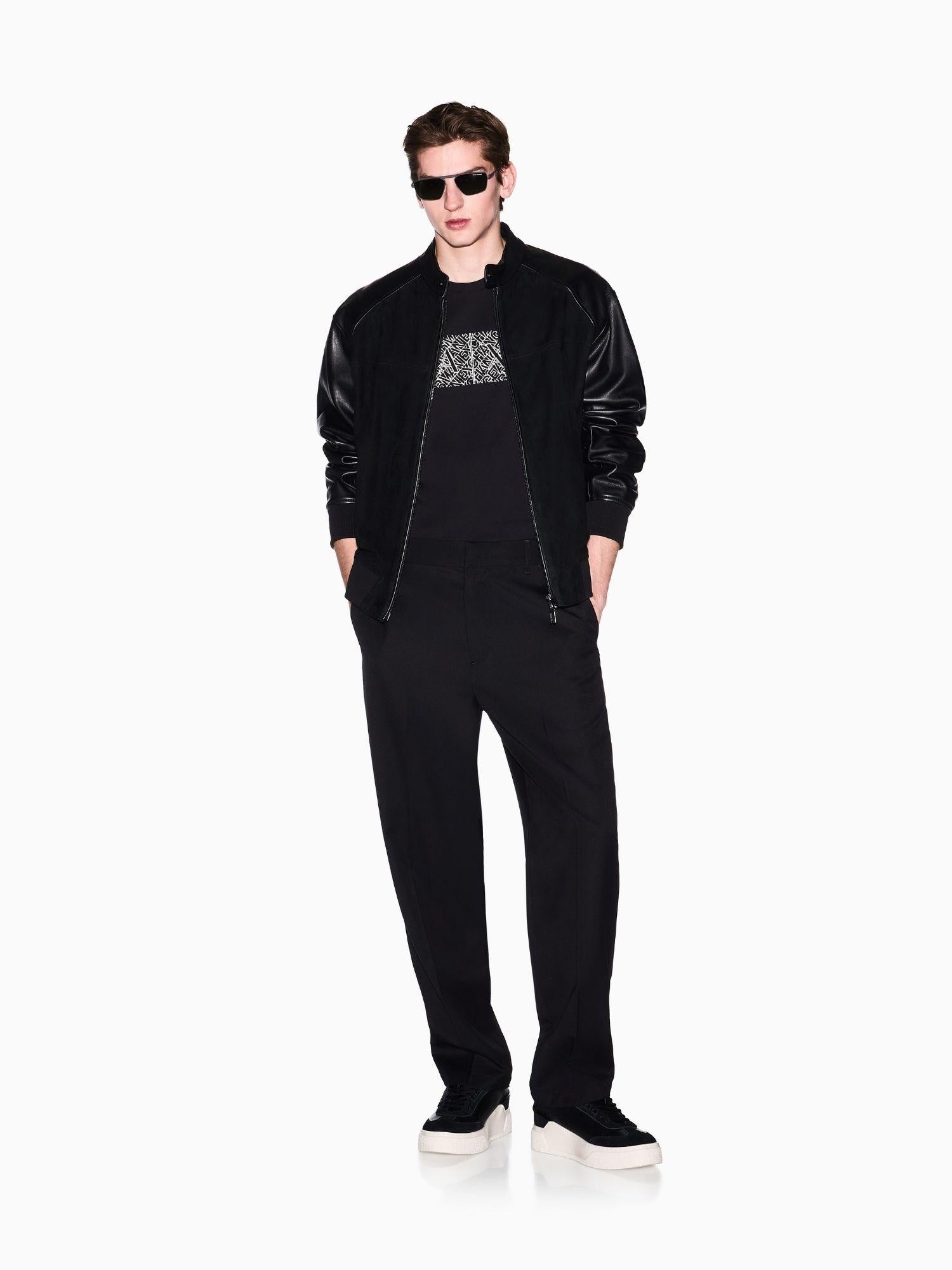 Armani Exchange T-Shirt Uomo Nera Slim Fit in Jersey di Cotone Classico XM002784 AF10356 UC001 ARMANI EXCHANGE 