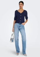 Jacqueline De Yong Cardigan Donna Tanja Blu 15366211 Black Iris JACQUELINE DE YONG 