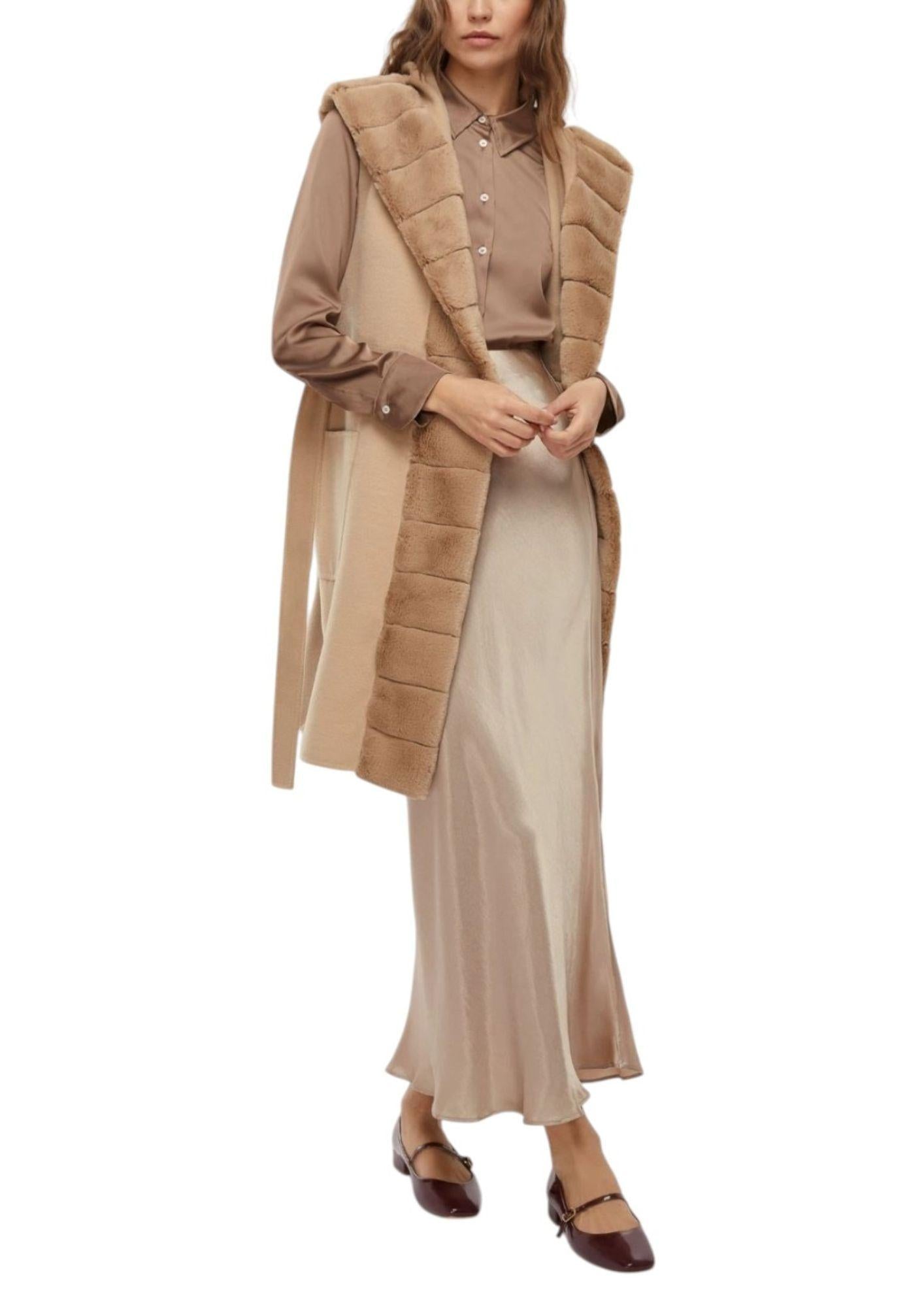Emme Marella Cappotto Smanicato Formosa Beige 2525276011200 002 EMME MARELLA 