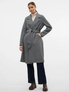Vero Moda Cappotto Donna Fortuneaya Grigio Medio 10278330 Medium Grey Melange VERO MODA 