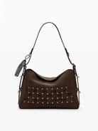 Desigual Borsa a mano media con patch e borchie Donna Marrone 25WAXPBP 6009 DESIGUAL 
