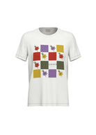 Emme Marella T-Shirt Donna Emmvenere Bianca Stampa Quadri Multicolor 2615971092200 001 EMME MARELLA 