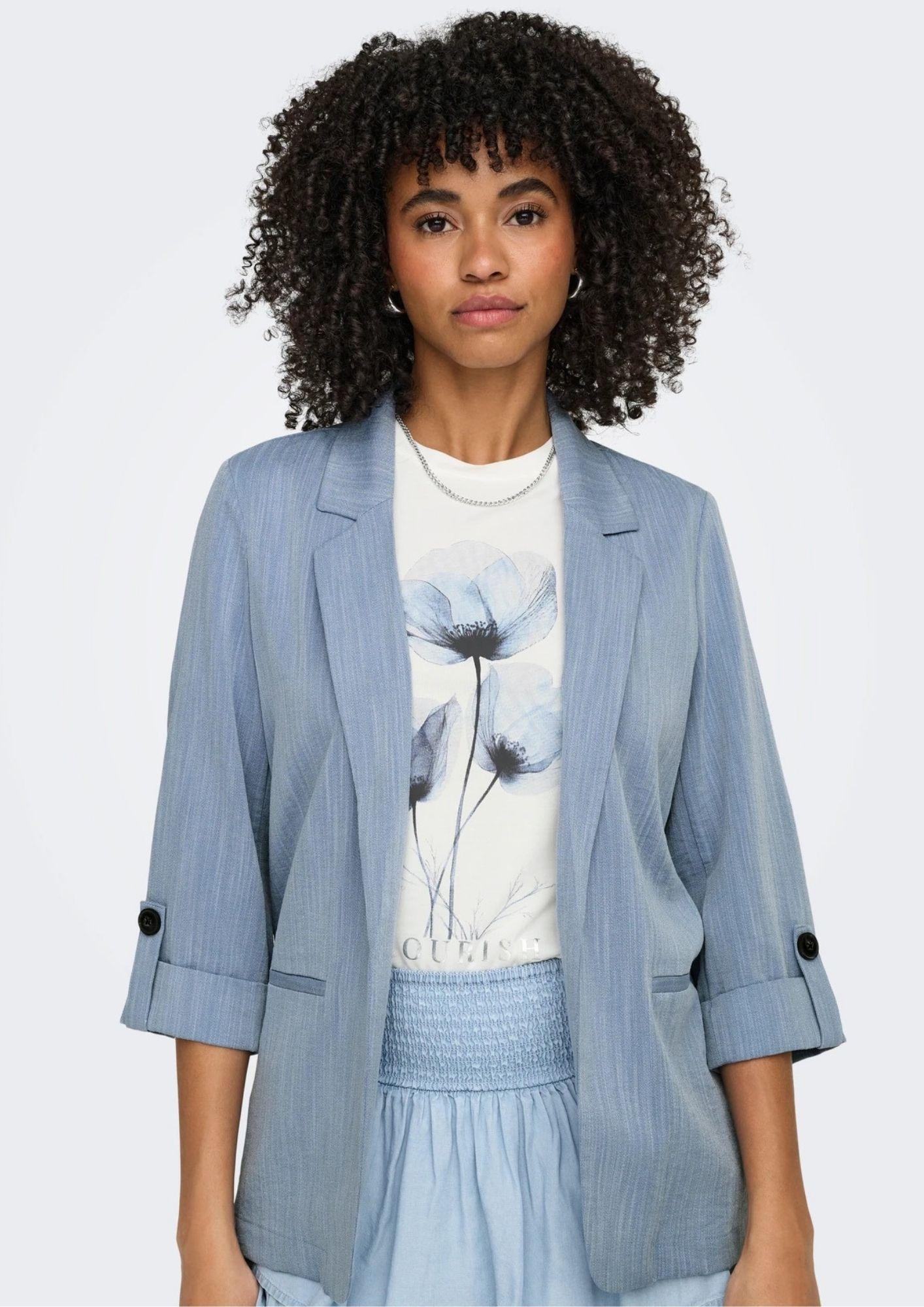 Only Giacca Donna Marsa Azzurro Denim 15308084 Faded Denim MELANGE ONLY 