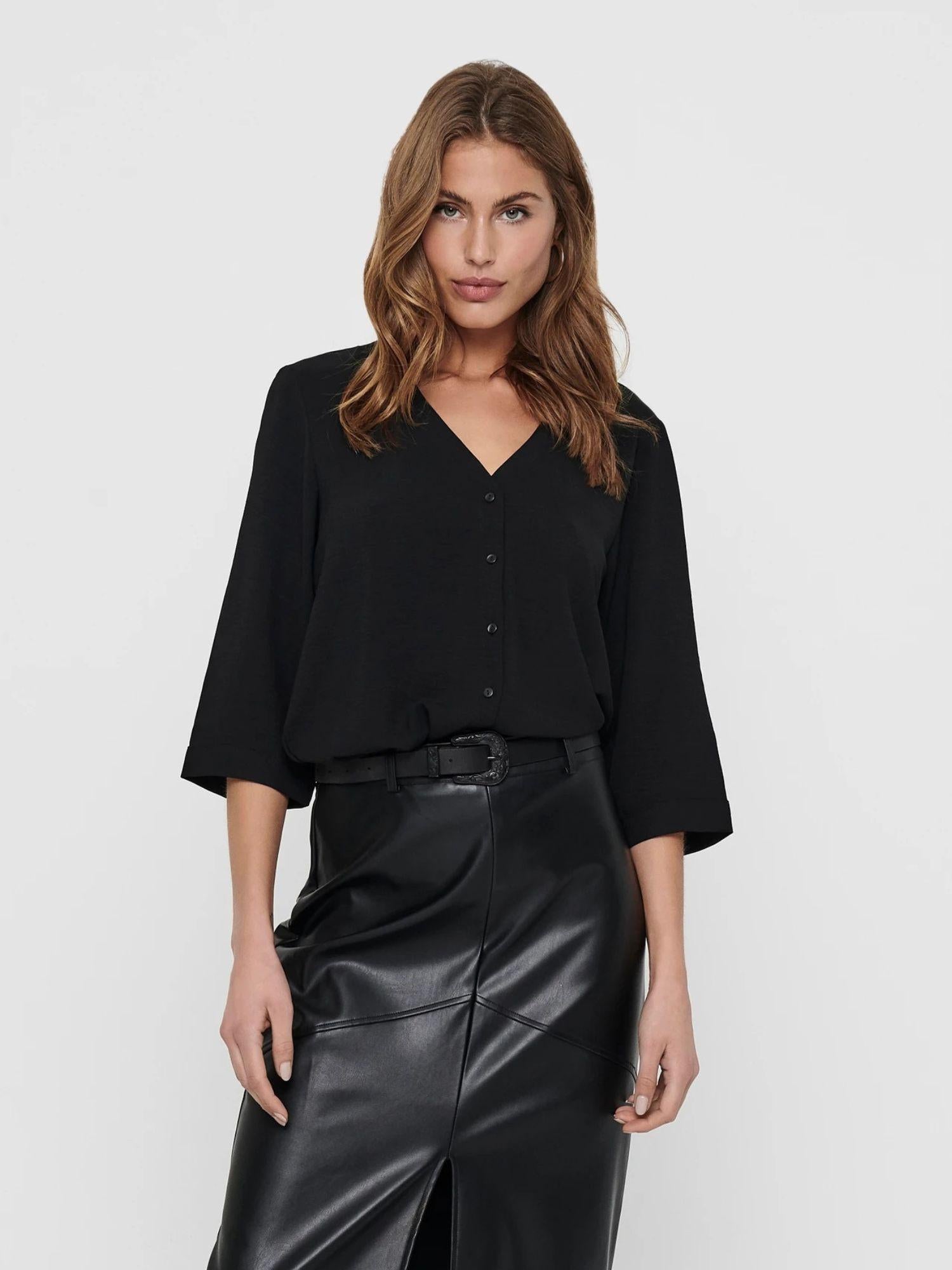 Jacqueline De Yong Camicia Donna Nero Jdylion 15225654 Black JACQUELINE DE YONG 
