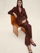 Emme Marella Pantalone dritto in velluto Donna Destino Bordeaux 2525136052200 004 EMME MARELLA 