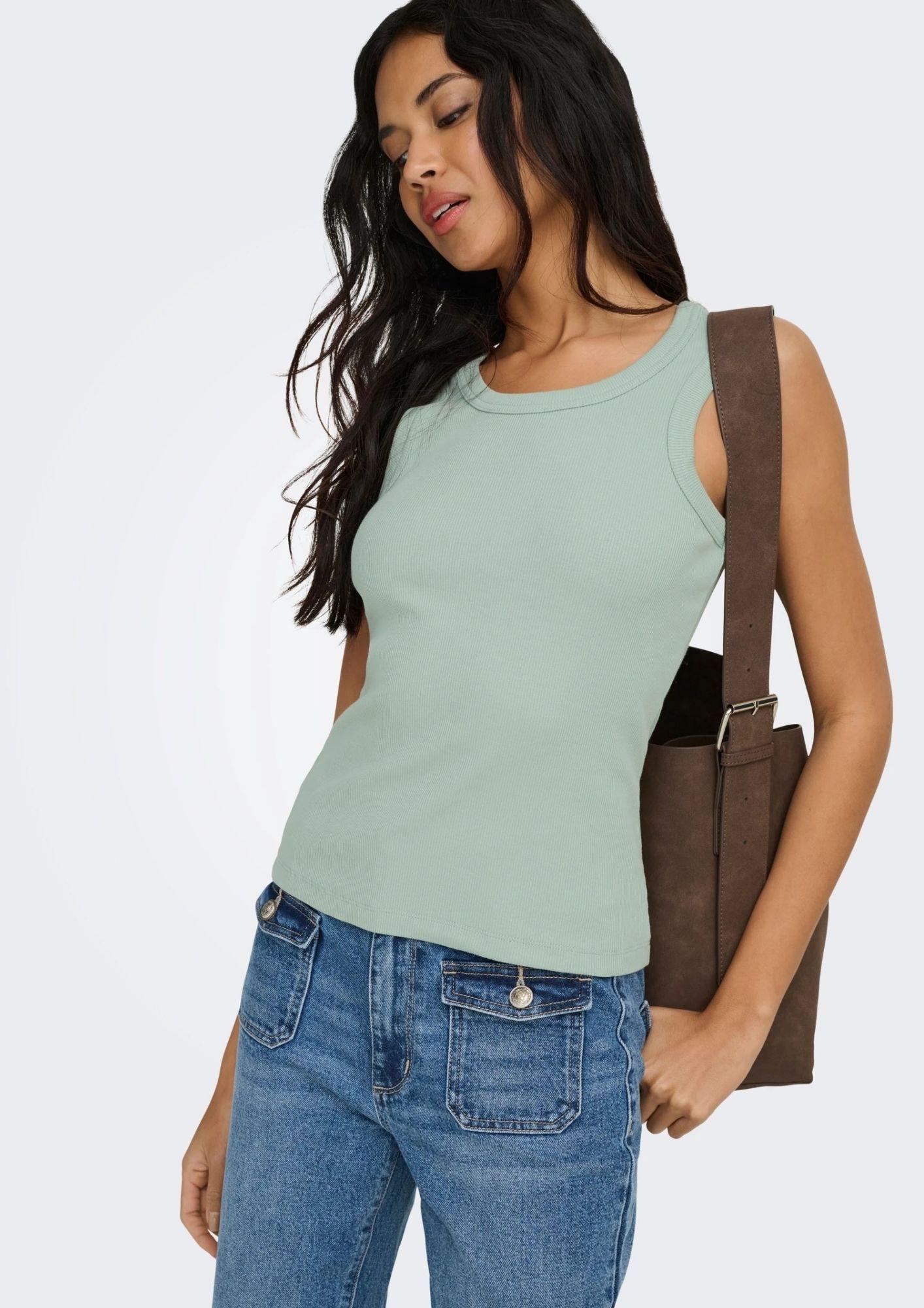 Only Canottiera Donna Val Verde 15371705 Jadeite ONLY 