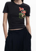 Desigual T-Shirt Donna Botanical Lacroix Nera