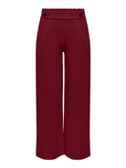 Jacqueline De Yong Pantaloni A Gamba Larga Donna Geggo Wide Leg Fit Cabernet 15208430 Cabernet BLACK BUTTONS JACQUELINE DE YONG 