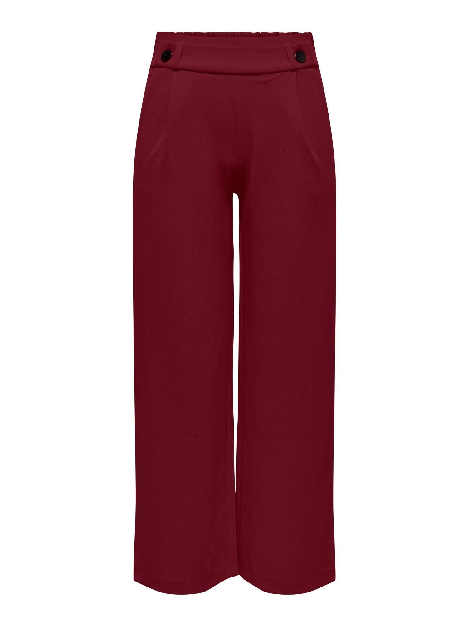 Jacqueline De Yong Pantaloni A Gamba Larga Donna Geggo Wide Leg Fit Cabernet 15208430 Cabernet BLACK BUTTONS JACQUELINE DE YONG 