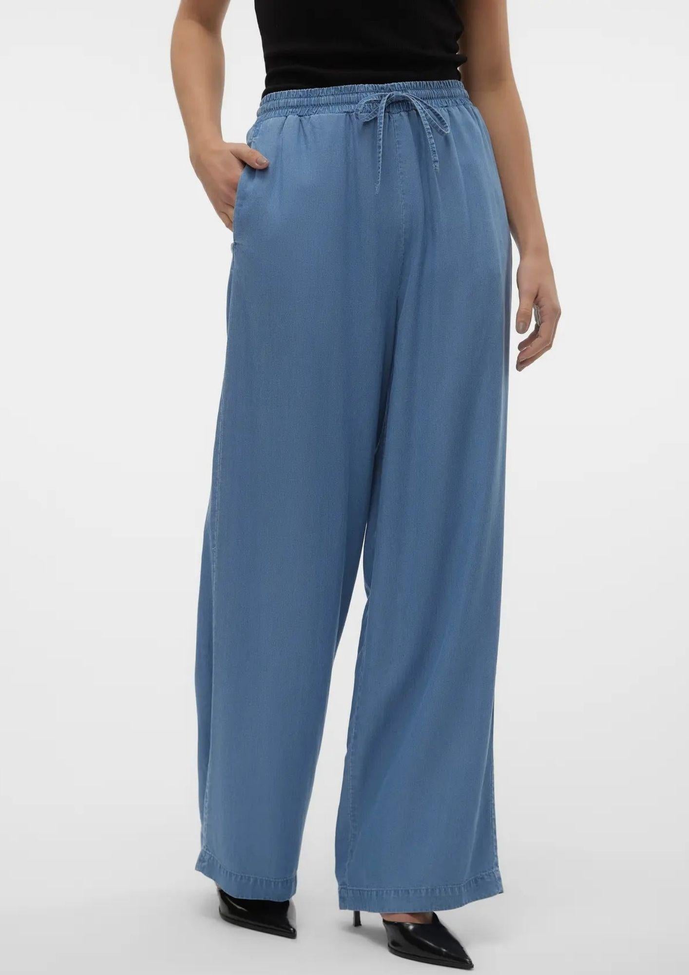 Vero Moda Pantalone Donna Bree Blu Medio Denim 10304898 Medium Blue Denim VERO MODA 