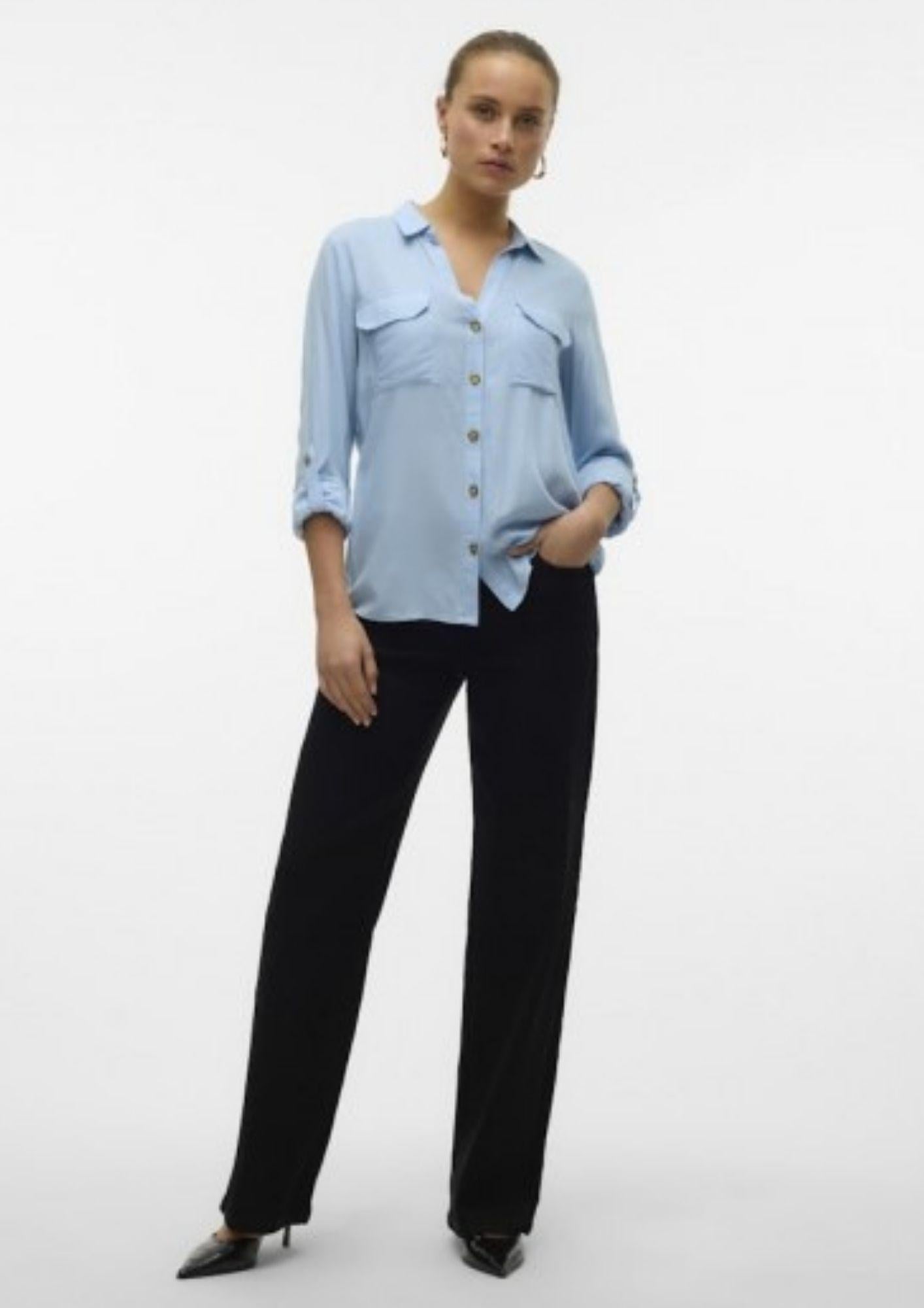 Vero Moda Camicia Donna Bumpy Blu 10275283 Cashmere Blue VERO MODA 