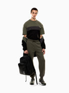 EA7 Emporio Armani Felpa con cappuccio Athletic Colour Block in nylon e misto viscosa Uomo Verde 7M000938 AF17003 U8100 EA7 EMPORIO ARMANI 