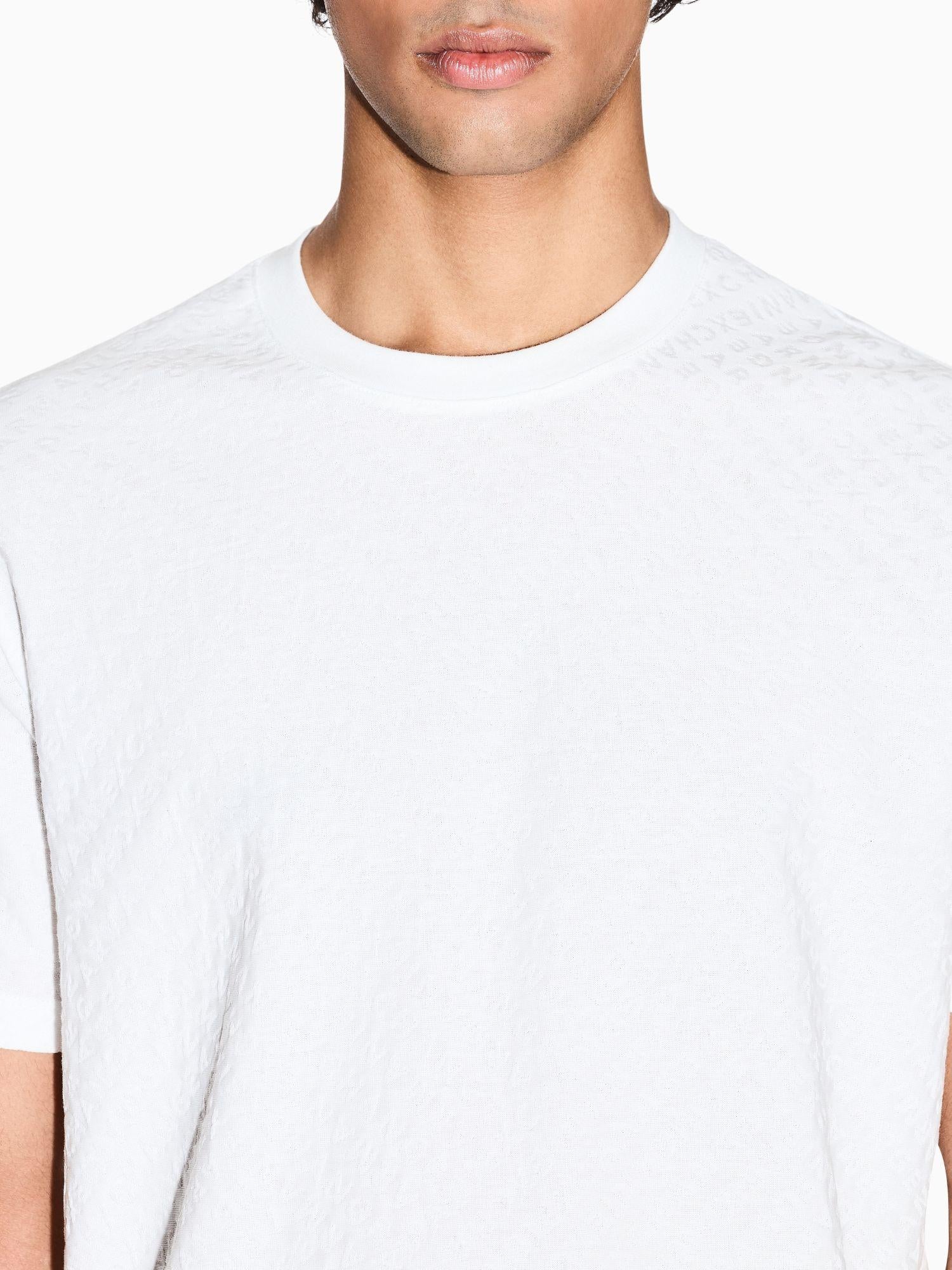Armani Exchange T-shirt regular fit tessuto jacquard Uomo Bianco XM001431 AF10337 F0051 ARMANI EXCHANGE 