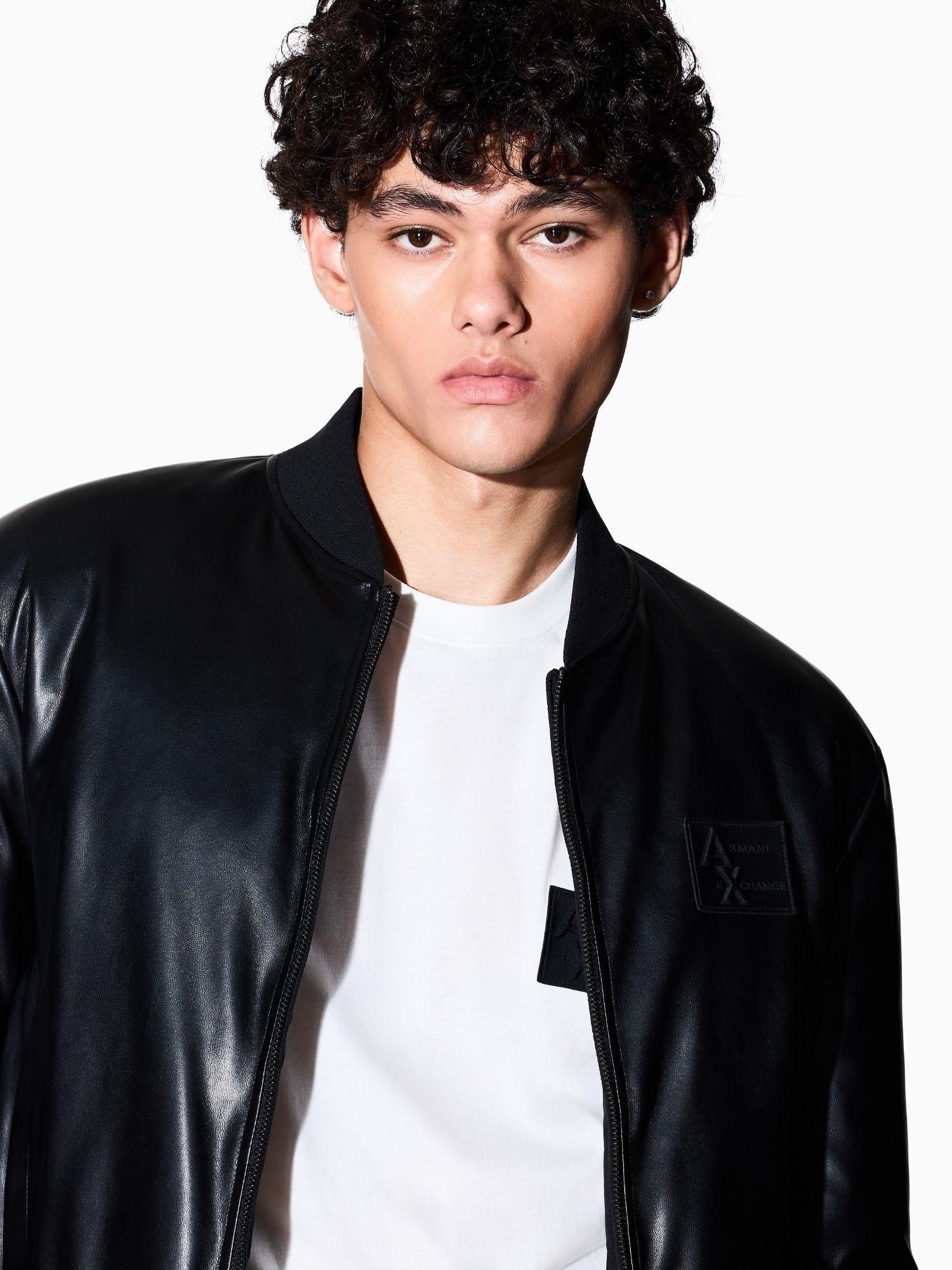 Armani Exchange Giacca bomber tessuto lucido Uomo Nero XM001104 AF16647 UC001 ARMANI EXCHANGE 