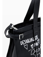 Desigual Shopper effetto pelle con lettere grande Donna Nero 25WAXPA5 2000 DESIGUAL 