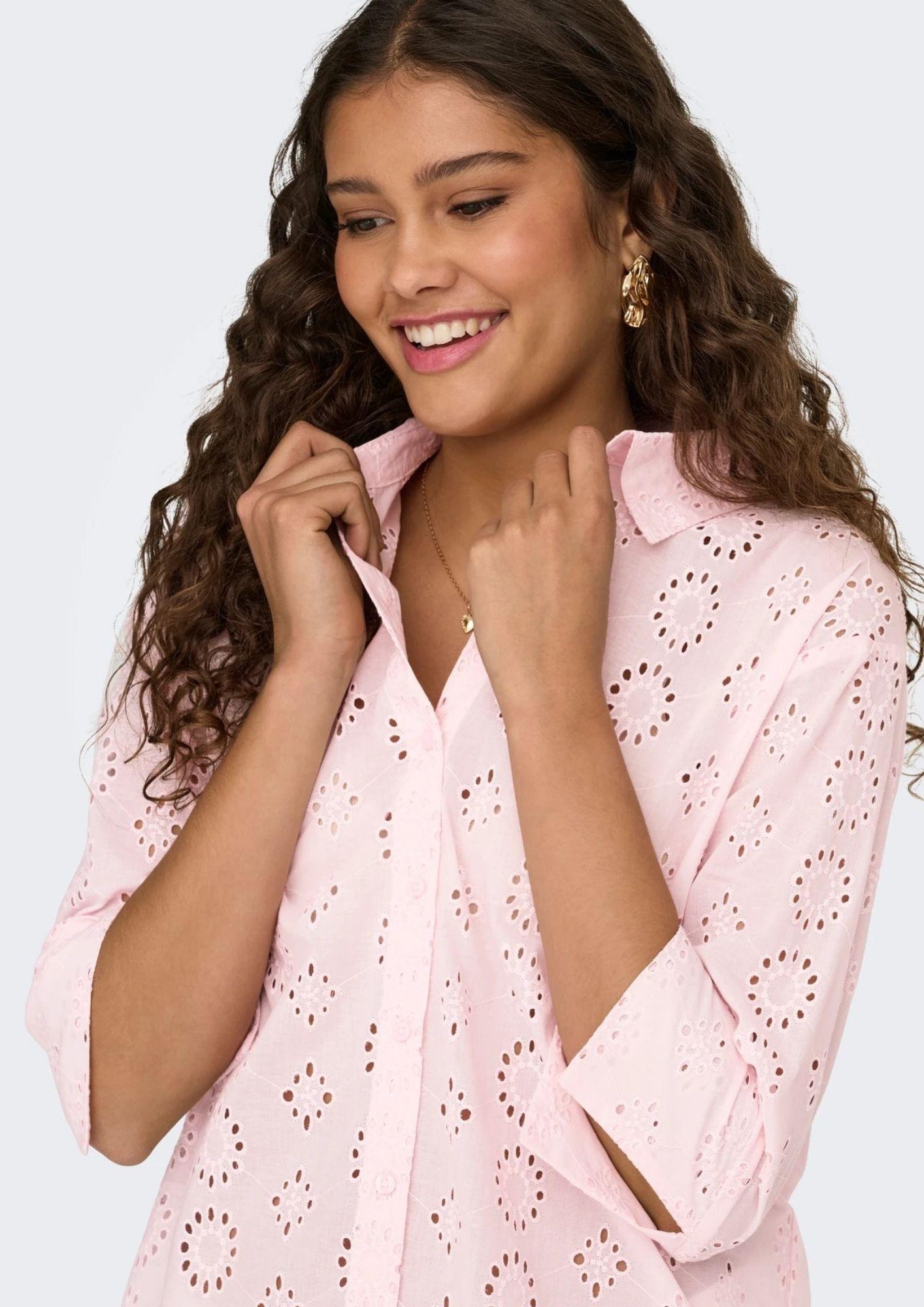 Jacqueline De Yong Camicia Donna Tallie Rosa Gesso 15292179 Chalk Pink JACQUELINE DE YONG 