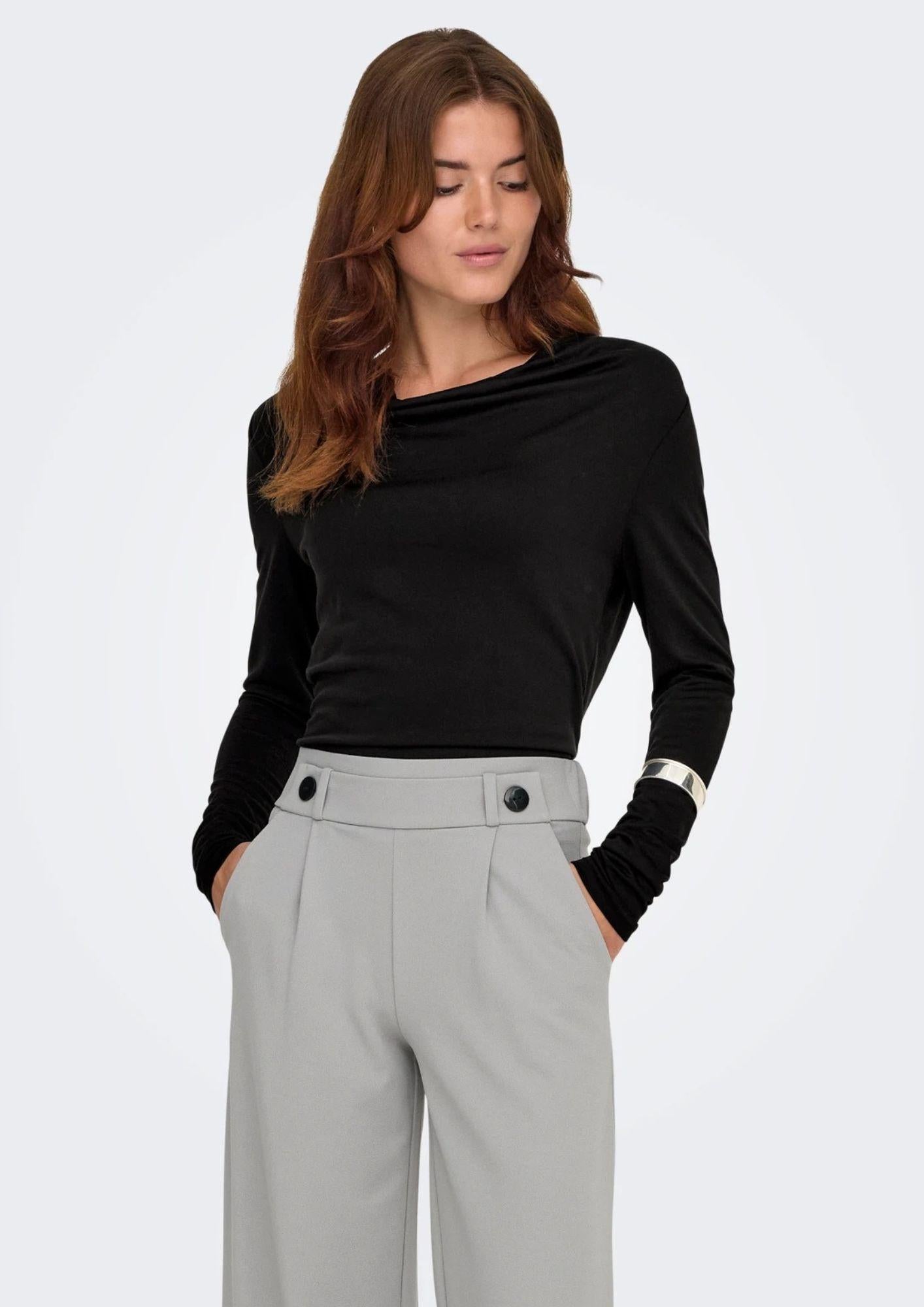 Jacqueline De Yong Maglia Donna Ester Nera 15359915 Black JACQUELINE DE YONG 