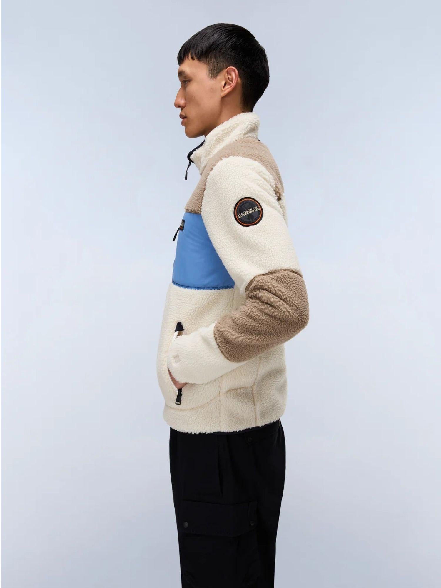 Napapijri Felpa in Pile con Zip Yupik Uomo Multicolour NP0A4GNT MQZ NAPAPIJRI 