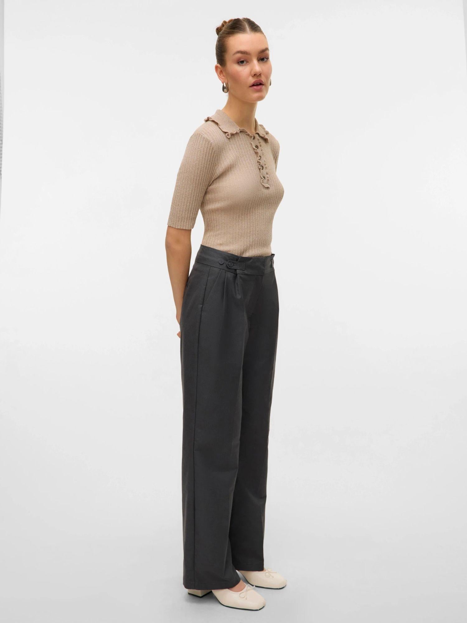 Vero Moda VMNIKKI Pantaloni formali Donna Dark Grey Melange 10332058 Dark Grey Melange VERO MODA 