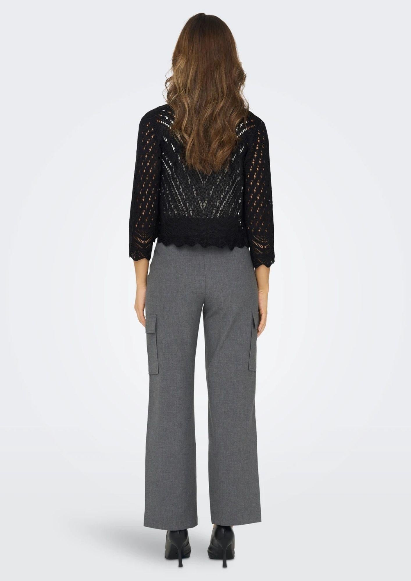 Jacqueline De Yong Cardigan Donna Sun Nero 15184486 Black JACQUELINE DE YONG 