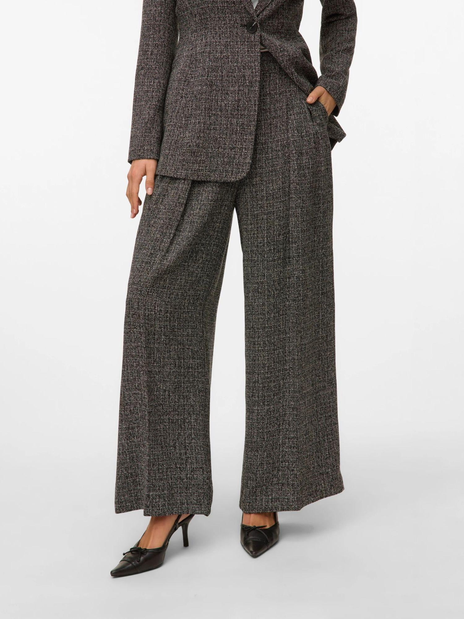 Vero Moda VMPERLE Pantaloni formali Donna Nero sale e pepe 10336076 Black VERO MODA 