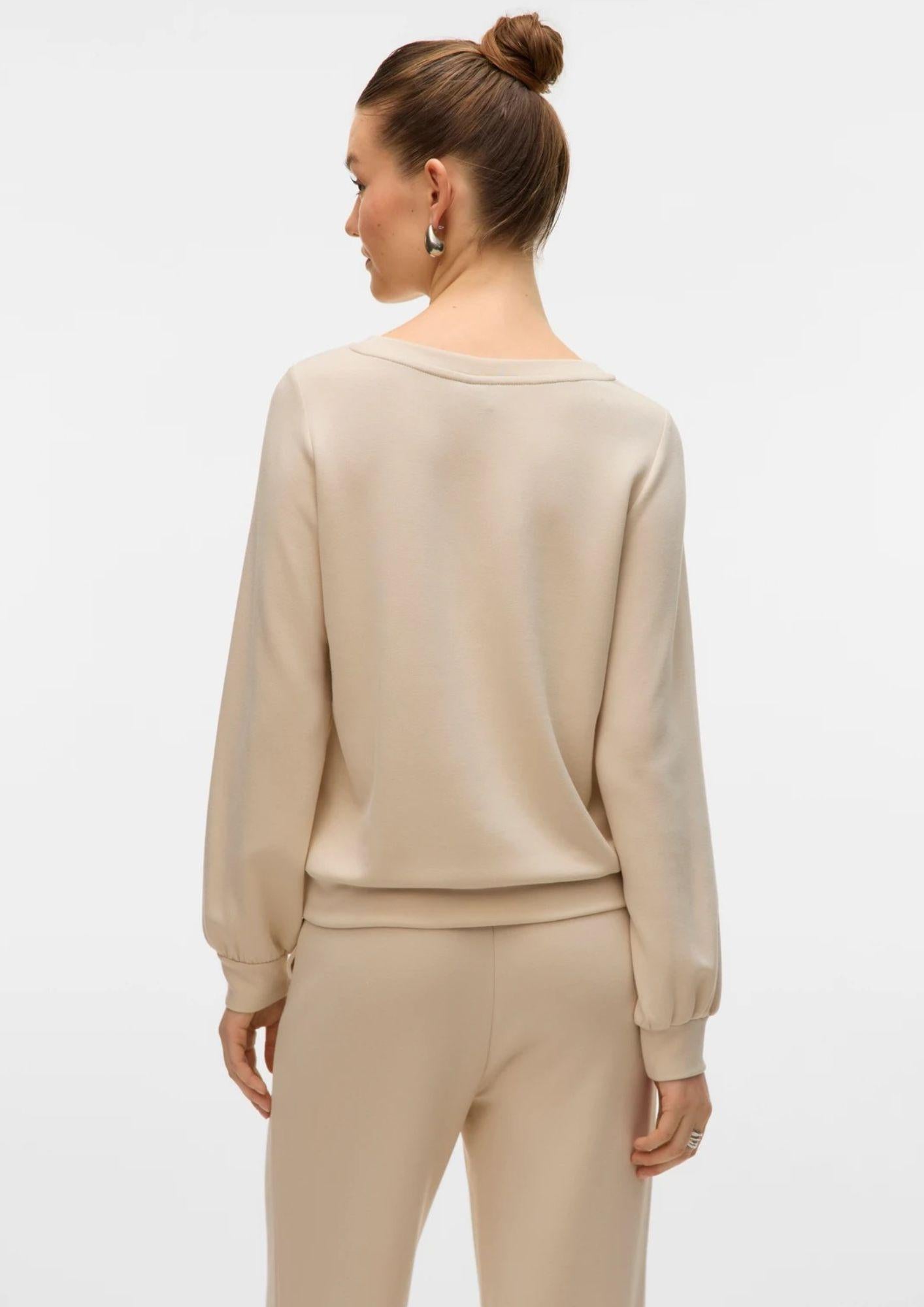 Vero Moda Felpa Donna Hali Beige 10331752 Pumice Stone VERO MODA 