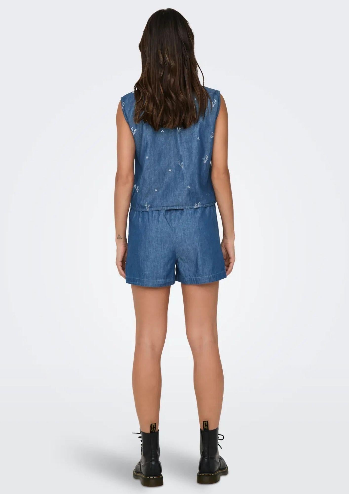 Jacqueline De Yong Camicia Donna Kai Blu Denim Chiaro 15321112 Light Blue Denim JACQUELINE DE YONG 