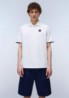 Napapijri Polo Uomo Badge Bianca NP0A4GAC 206 NAPAPIJRI 