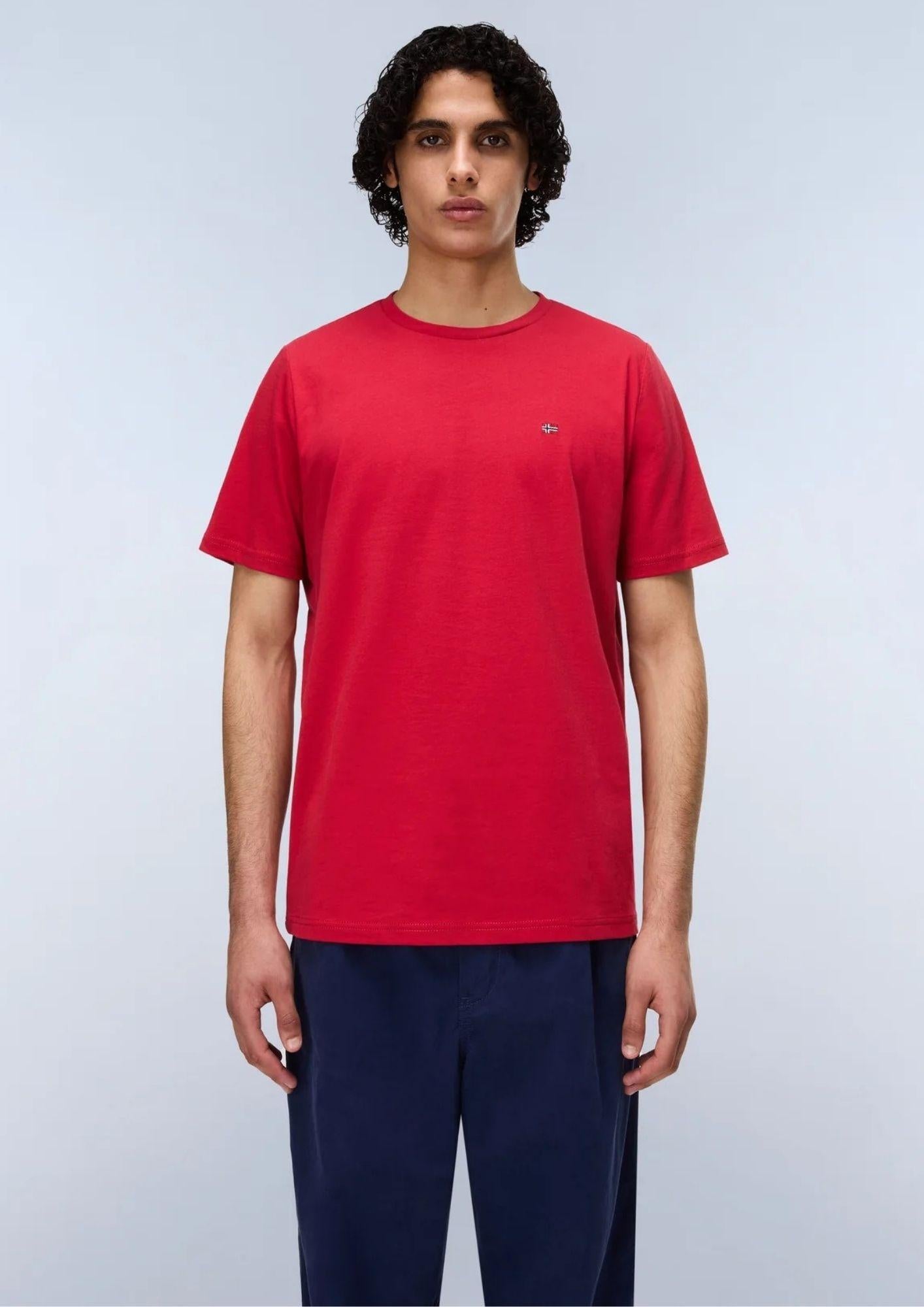 Napapaijri T-Shirt Uomo Salis Rossa NP0A4H8D RAQ NAPAPIJRI 