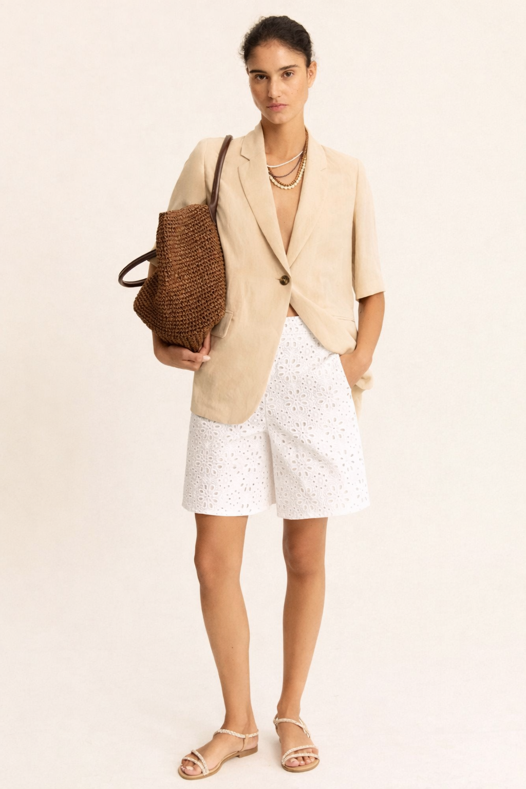 Emme Marella Bermuda Donna Emmstadio Bianco 2615141012200 001 EMME MARELLA 