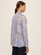 Emme Marella Camicia in twill di viscosa stampata Donna Brunico Azzurro 2525116034200 004 EMME MARELLA 