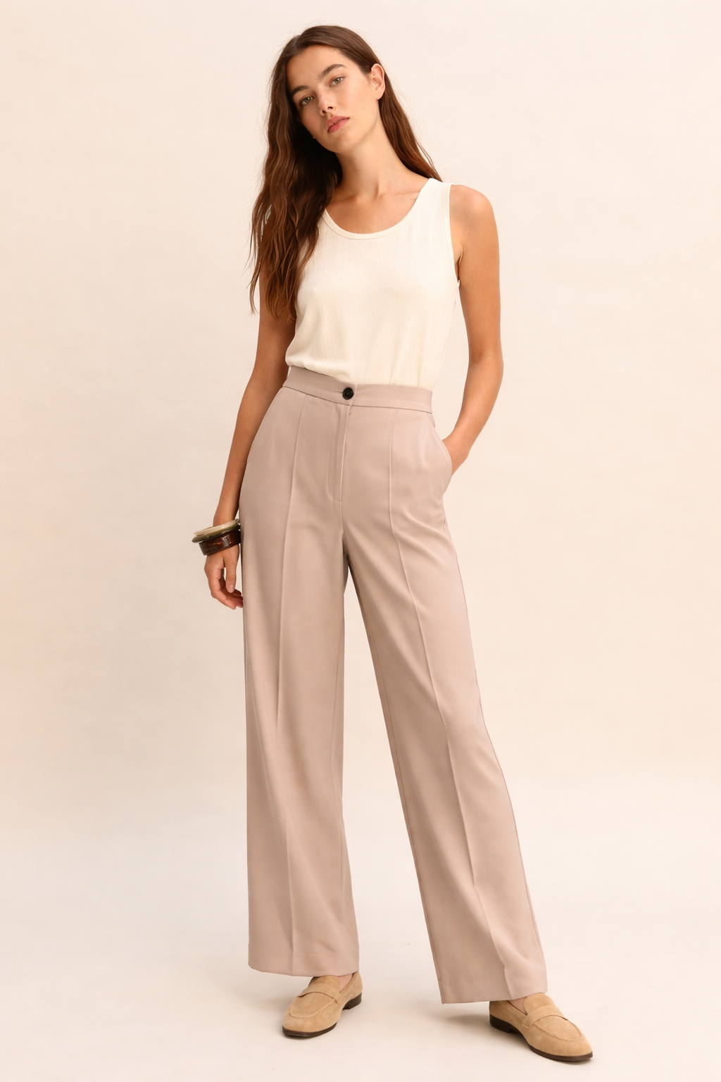 Emme Marella Pantalone Donna Emmalcuno Beige 2615131041200 005 EMME MARELLA 