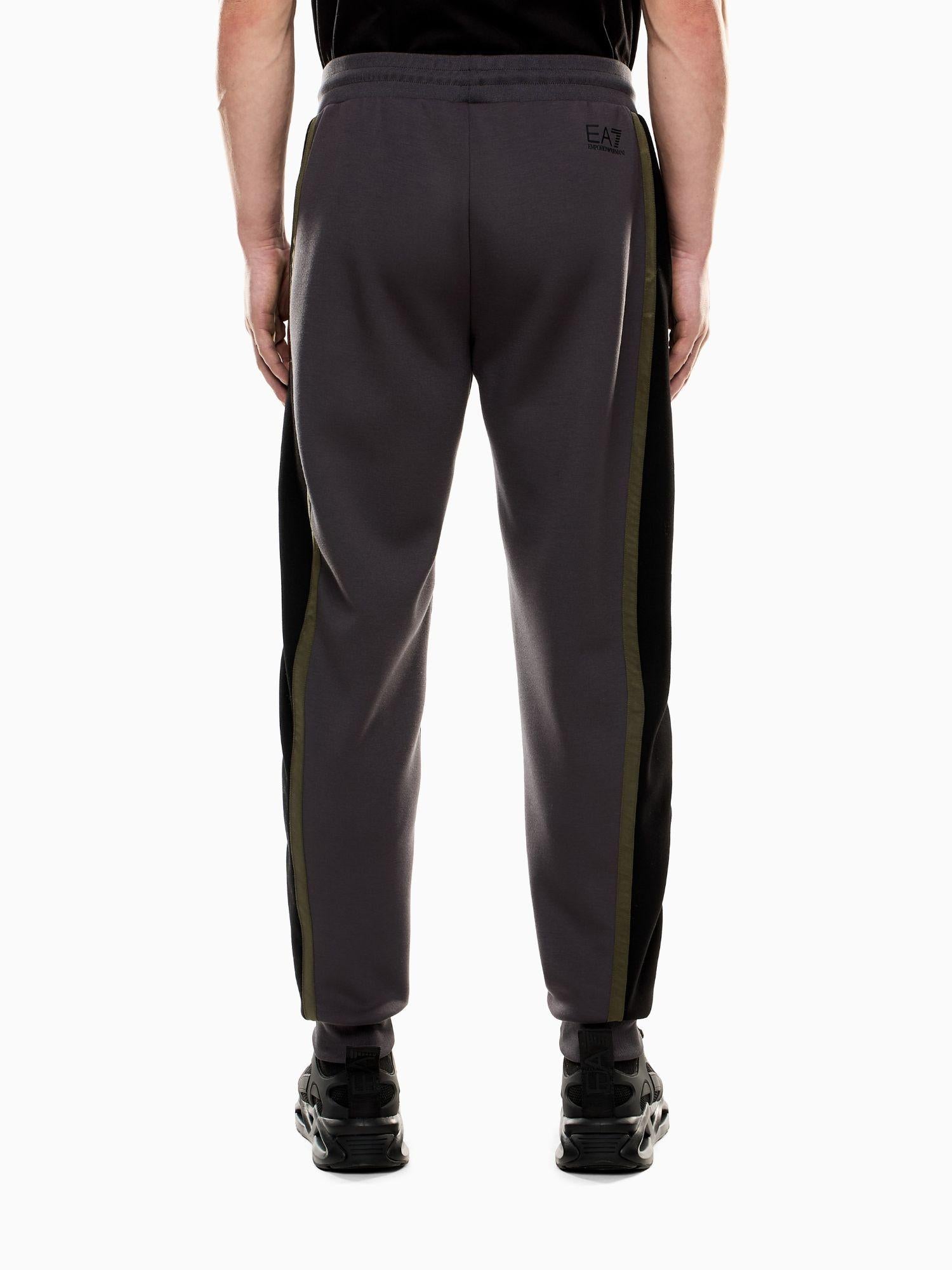 EA7 Emporio Armani Pantaloni jogger Athletic Colour Block in nylon e misto viscosa Uomo Asfalto 7M000939 AF17003 U8117 EA7 EMPORIO ARMANI 