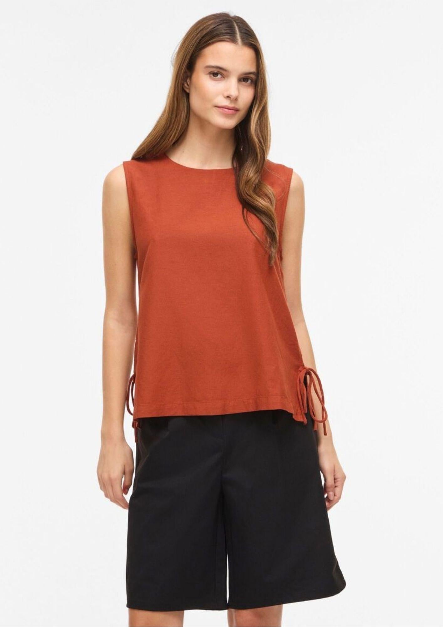Vila Top Donna Prisilla Arancio 14113501 Burnt Brick VILA 