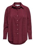 Only ONLZAZIMA Camicia Donna Burgundy 15272523 Burgundy ONLY 