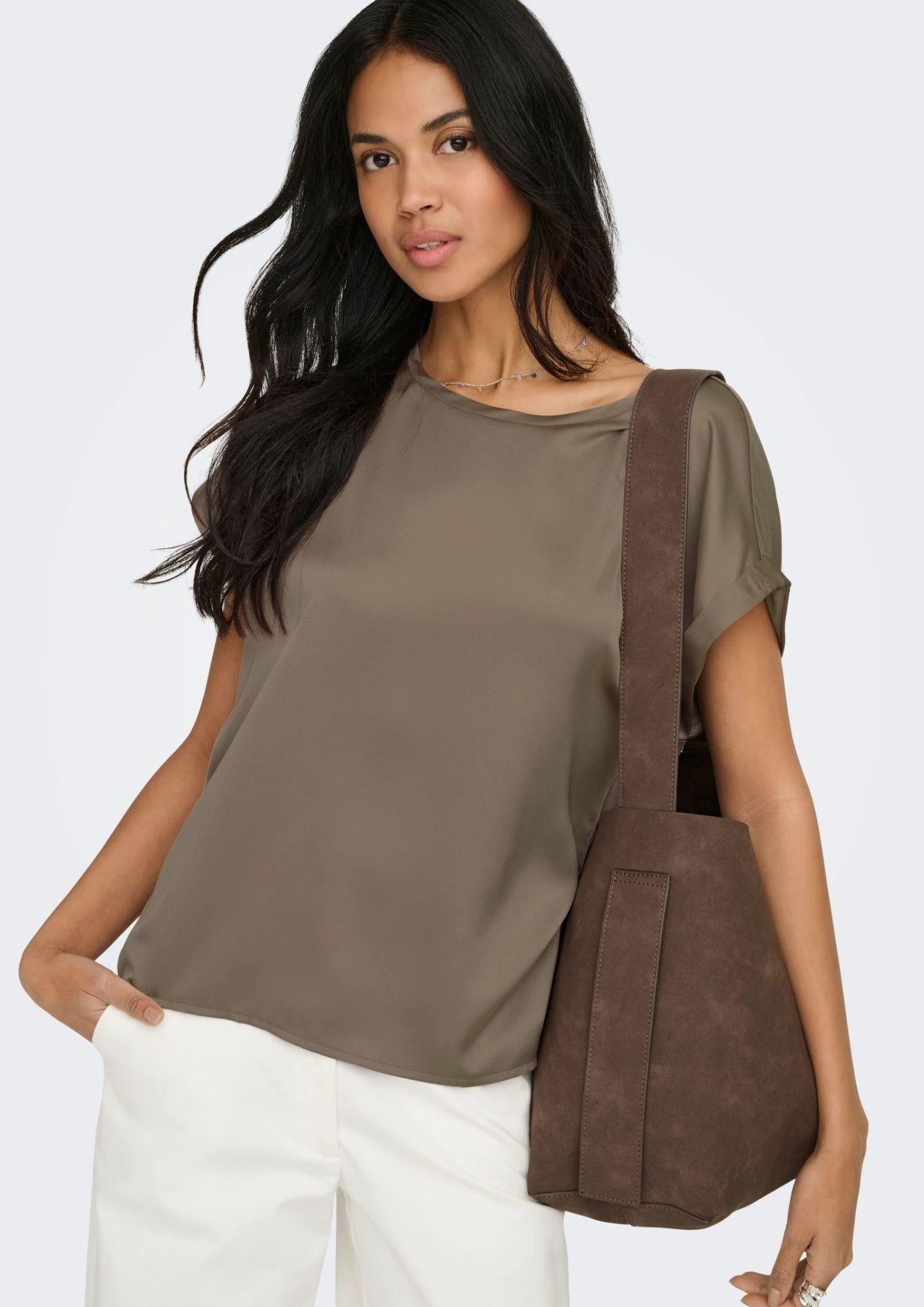 Only Top Donna Lieke Grigio Noce 15303413 Walnut ONLY 