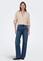 Only Camicia Donna Goa Beige 15363991 Oxford Tan ONLY 